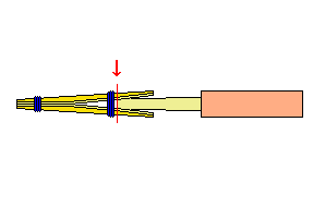 marking where top of tube reach