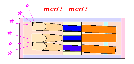 wrong width causes crush of top of reed